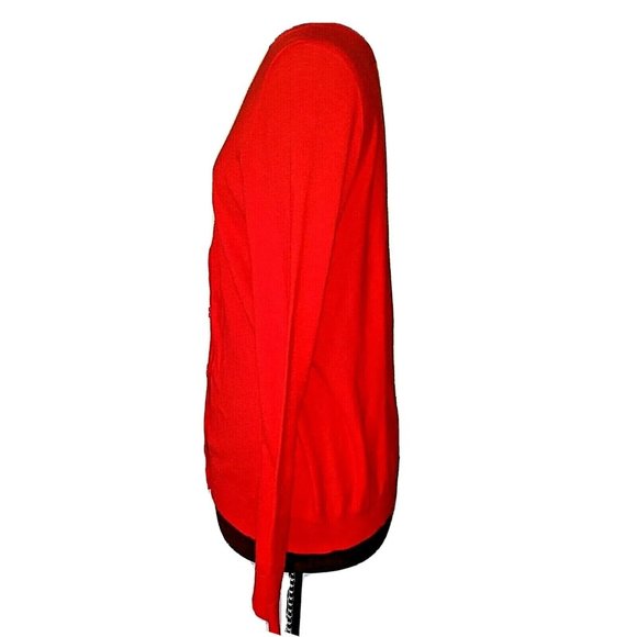 CAbi Womens Cobblestone Cardigan Size Small Red Back Zipper Long Sleeve … - Picture 4 of 7